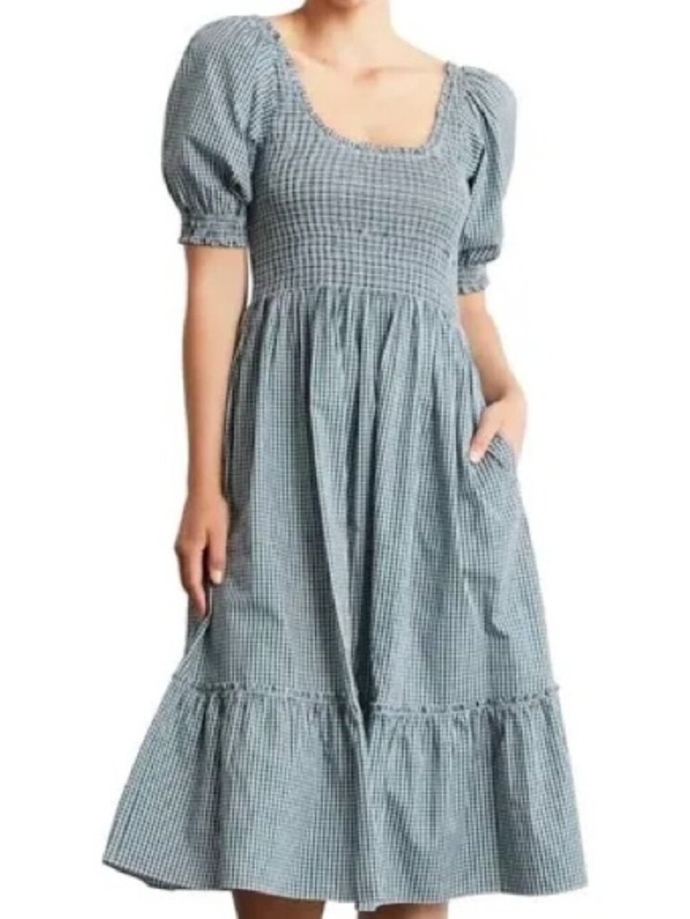 Hill House Home Louisa Nap Dress - Emerald Gingham XS